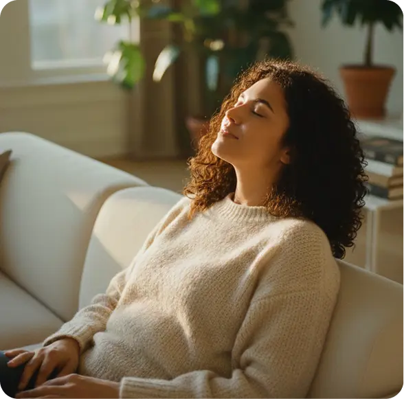 A woman reflecting on the patterns shaping her life