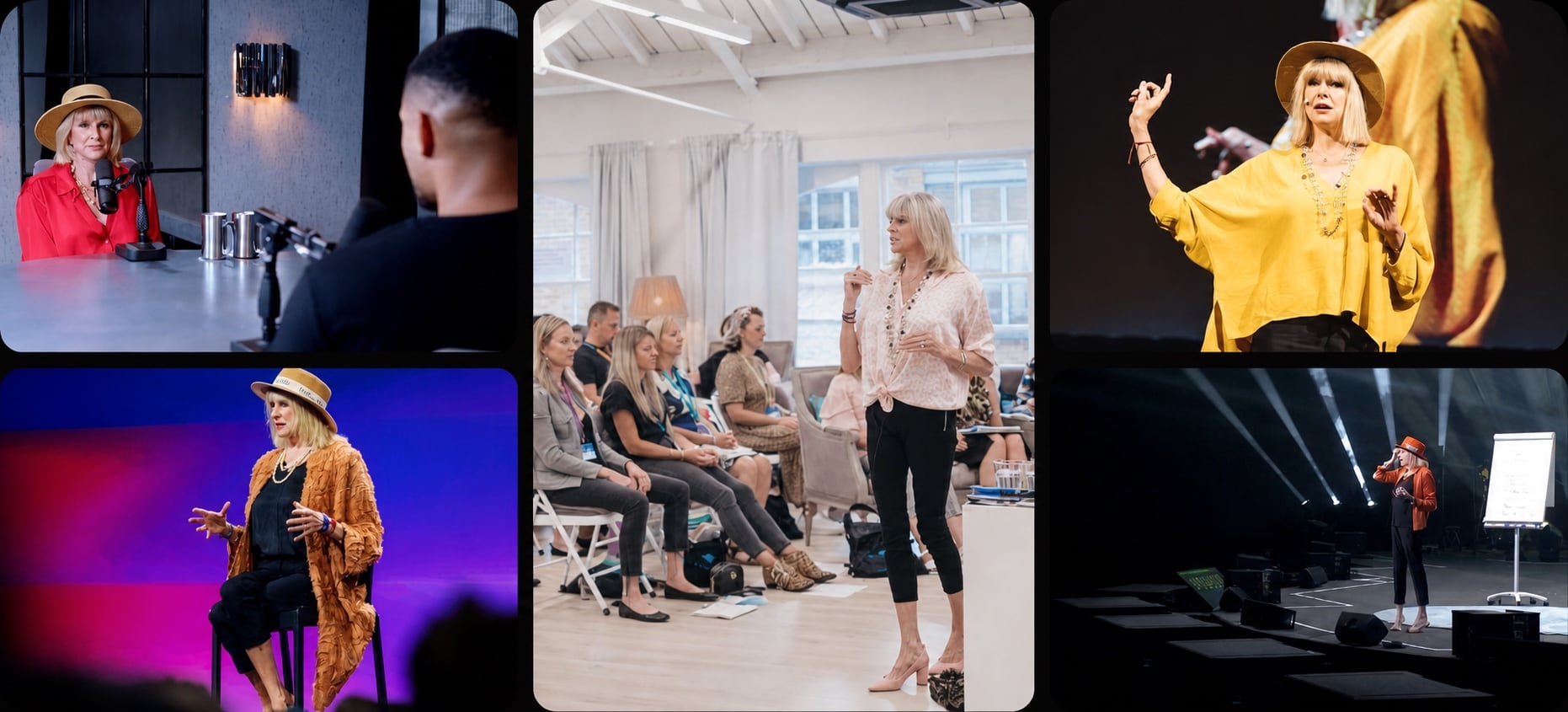 Marisa Peer coaching, teaching and speaking in interviews, workshops and live events