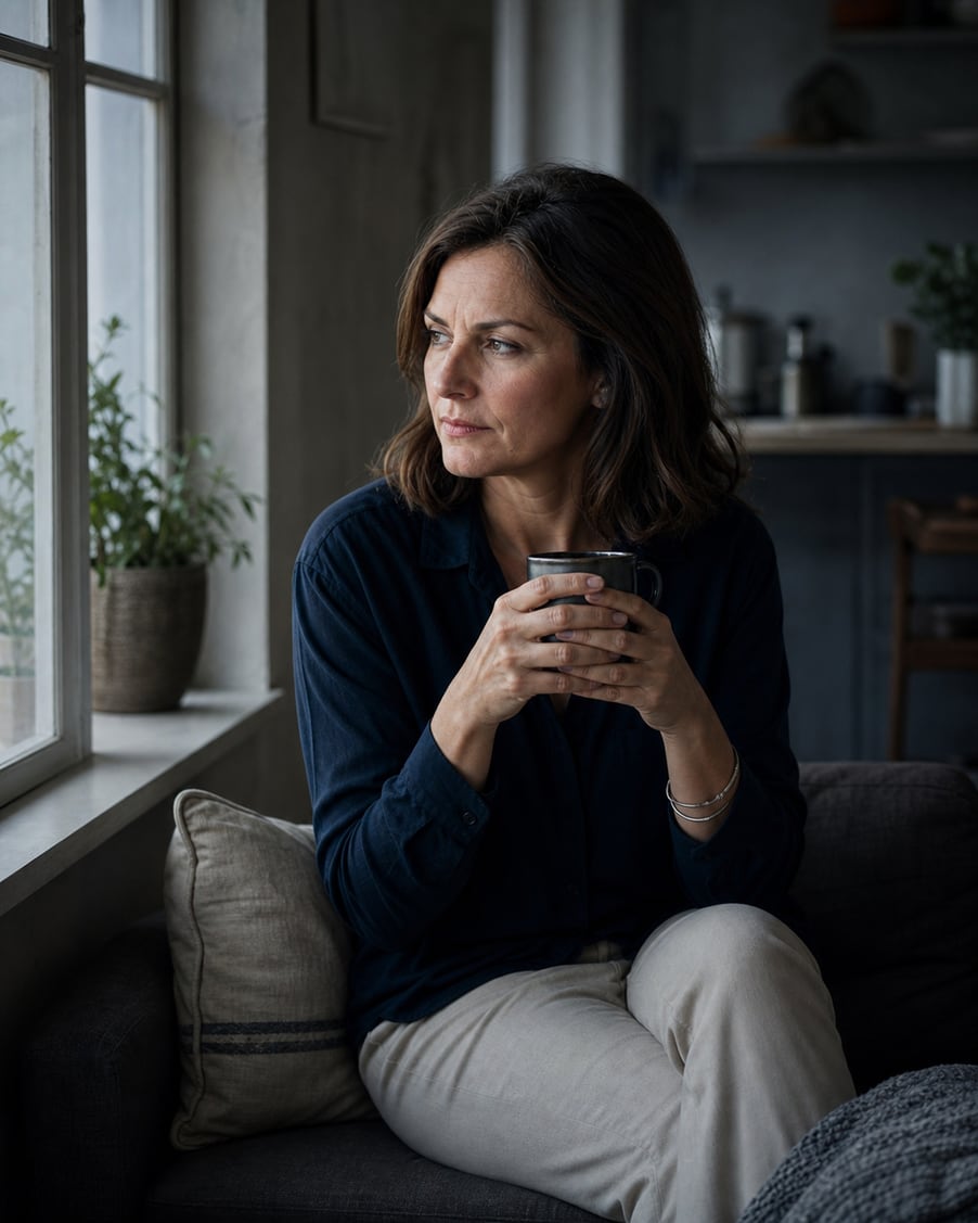 A woman feeling frustrated by recurring patterns that keep holding her back